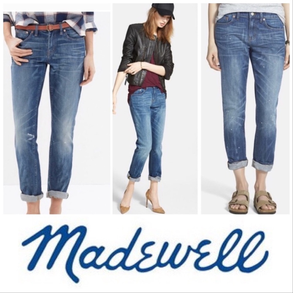 Madewell B1381 Slim Boy Jean Paint Splatter Jeans